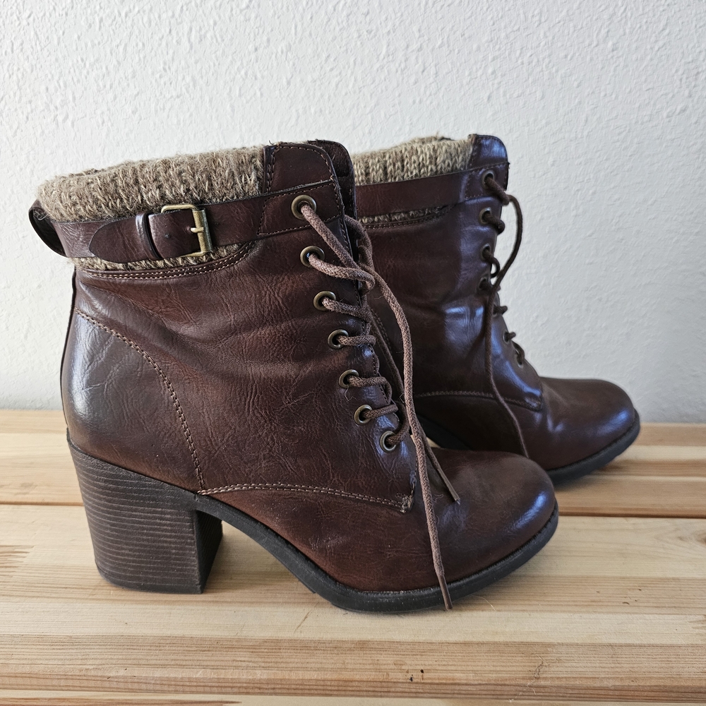 Brown Leather Ankle Boots